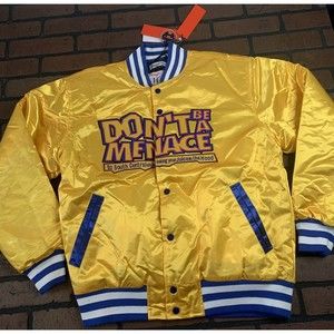 DON'T BE A MENACE LOC DOG Headgear Classics Streetwear Jacket~Never Worn~L XL 2X